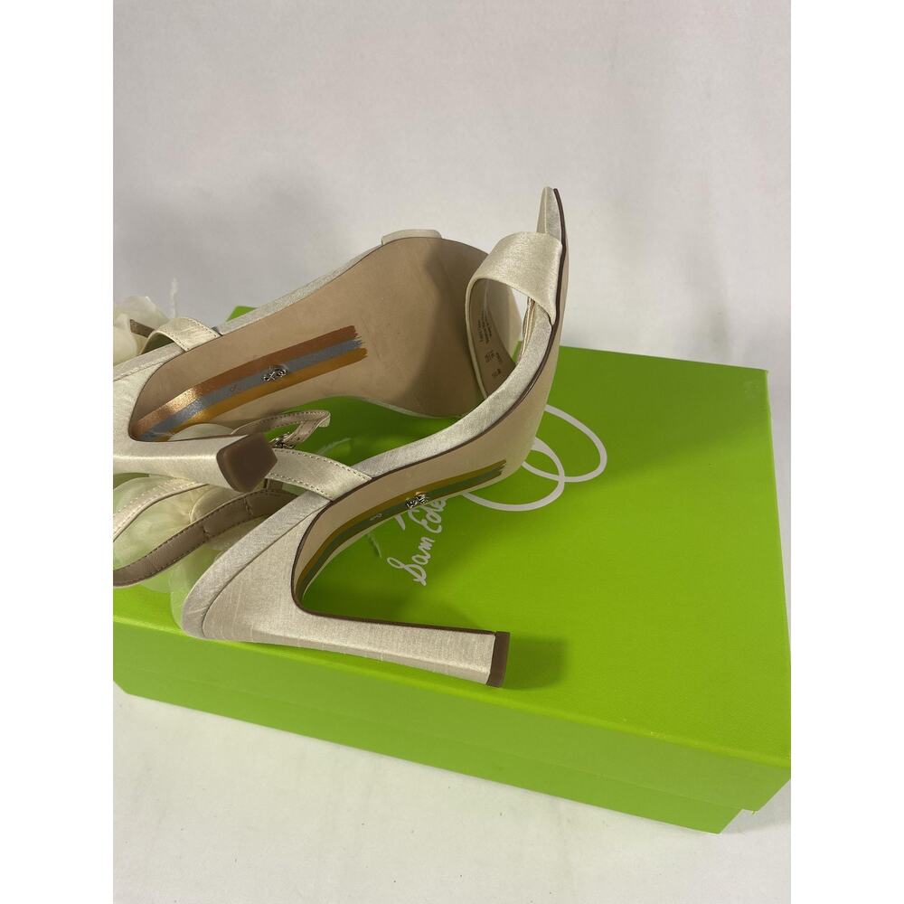 Sam Edelman Shoes Women's Size 8 Leana Pearl Silk Flower Heels Bridal Dressy - Picture 6 of 7